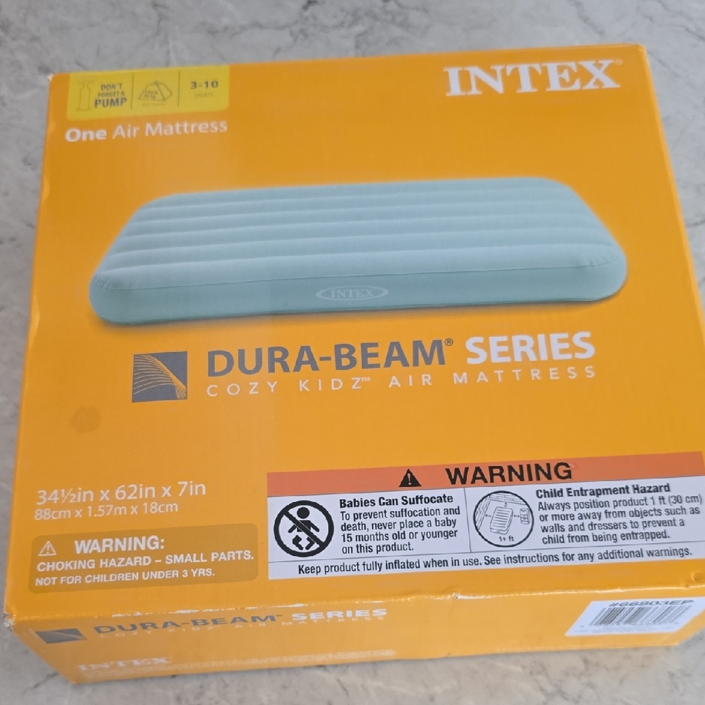 Intex Dura-Beam Cozy Kidz Air Mattress - Light Blue